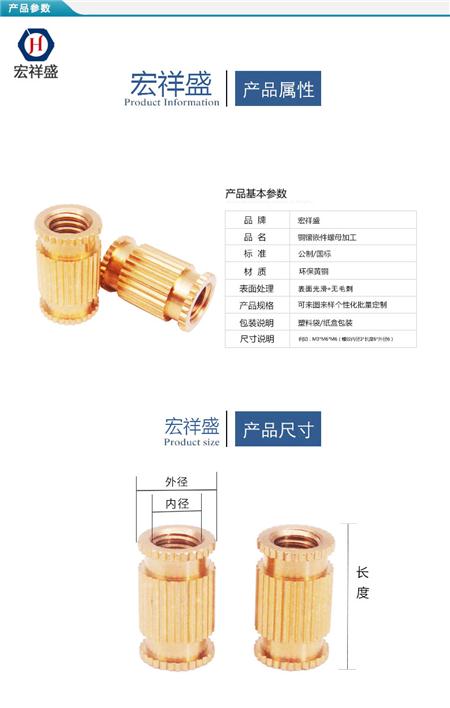 铜镶嵌件螺母加工